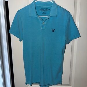 American Eagle Outfitters Men's Blue Polo Shirt XS